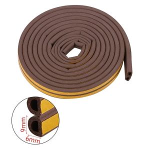 6M Door Rubber Seal Anti-Collision Self Adhesive Window Sealing Strips Soundproof Dustproof Foam Weather Strip for Door Window