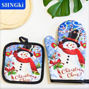 [COD] 🔥🔥🔥SHNGki Giáng sinh lò găng tay Santa Claus Snowman chuông mô hình cách điện găng tay trang trí món quà trang trí nhà bếp Giáng sinh trang trí