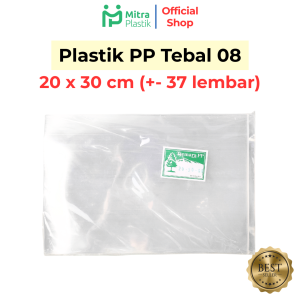 Plastik PP 20x30 Tebal 08 Kantong Plastik Snack Keripik Tebal Bening Transparan