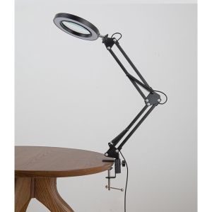 โคมไฟตั้งโต๊ะ ไฟอ่านหนังสือ กำลังขยาย 10 เท่า โคมไฟแว่นขยาย โคมไฟแว่นขยายหนีบโต๊ะ โคมไฟแว่นขยายตั้งโต๊ะ แว่นขยายตั้งโต๊ะ คลิปแว่นขยาย 10x ไฟ LED แบบหนีบโต๊ะ พับได้ แบบพับได้ ปรับความสว่างได้ แว่นขยาย สำหรับห้องงาน ห้องนอน ศึกษาการทำงาน