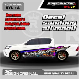 RYL 241-STIKER DECAL MOBIL ERTIGA VELOZ RUSH PANTHER SEDAN SIGRA AGYA GRATIS CUSTOM NAMA