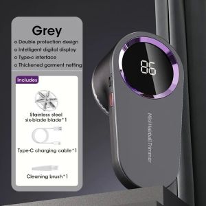 Lint Remover for Clothing LED Digital Electric Pellet Fluff Remover USB Rechargeable Fuzz Fabric Shaver Sweater ping