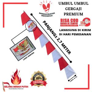 PAKET (20 PCS) Umbul Umbul Garuda Model Gergazi Hiasan 17 Agustusan Kemerdekaan Bendera Indonesia