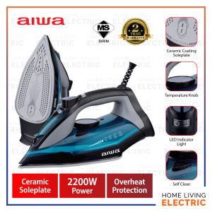 Aiwa / XMA Dry Iron Steam Iron with Ceramic Soleplate Self Cleaning High Quality ( AW-128SI / XMA-207IR )