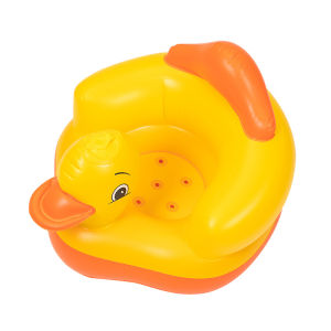 Baby Sofa Inflatable Chair Yellow Duck Chair for Baby Children Toddlers Learn Stool Chair Training Bath Seat