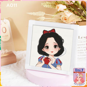 Uni.Y ครอสติสคริสตัล สติกเกอร์เพชร ของเล่นฝึกสมาธิเด็ก สติ๊กเกอร์ พร้อมกรอบรูป Diamond Painting