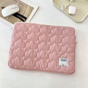 Keranixy Laptop Bag Embroidery Fluffy Soft Shockproof Protective Cover Cute Portable Storage Pouch Sarung Komputer
