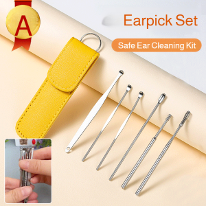 Ear Pick Six-piece Set Ear Cleaning Ear Picking Earpick Convenient Portable Portable Ear Pick Household Portable for Adults