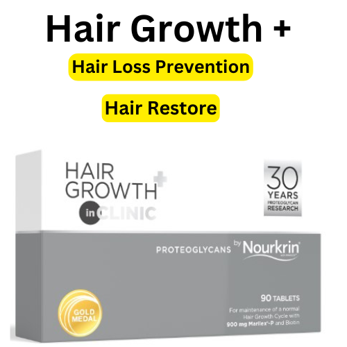 EXP 06/2026 HAIR GROWTH + inCLINIC BY NOURKRIN 90 TABLETS/ Hair Loss/Hair Restore 生发胶囊 90粒