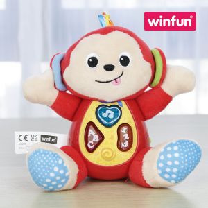 Đồ chơi cho bé hình chú khỉ GiGi phát nhạc vui nhộn - biết đọc chữ tiếng anh giáo dục sớm cho trẻ 0-36 tháng Wifnun 0275-01