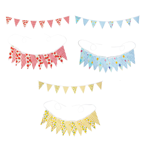 12Pcs 3.2Meter Long Fabric Pennant Flags Wedding Pennant Hanging Ornament For Birthday Baby Showers Wedding Supplies