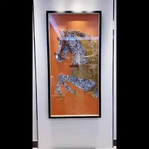 fine horse Handmade three-dimensional physical painting high-end decorative painting atmospheric corridor aisle wall painting