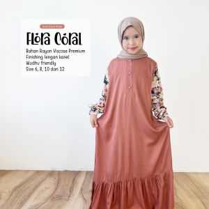 Gamis Anak Elizza Series Mix Polos By Erlimakids Bahan Rayon Viscose Premium -Bisa COD