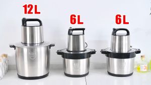 Máy Xay Đa Năng 6L 1000W Inox 304 Xay Thịt Cá Tỏi Ớt Thực Phẩm Điện 220V PVN453