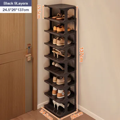 【Fast delivery】Multi-tier Shoe Rack Simple Storage Rack For Dormitory Bedroom Shoe Storage Organizer Shelf Shoe Cabinet Free DIY Space Saving Household Solid Narrow Small Entry Stackable Collapsible Shoe Rack