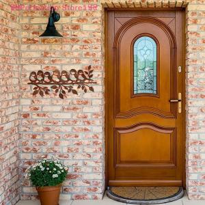 🎀Perfection Store1🎀 Rustic Metal Bird Wall Art - Charming Metal Birds And Leaves Indoor Outdoor Home Decor For Living Room Patio Or Garden