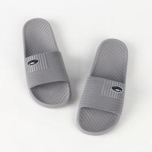 Free Shipping Summer New Striped Thick-Soled Plain Slippers For Home Use Suitable For Couples And Can Be Worn In The Bathroom