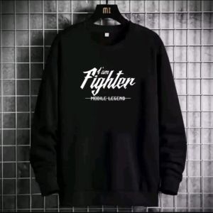 Promo Sweater Keren Kaos Pria Distro Fighter Crewneck Cowok Trendy Sweatshirt Elegan Sweter Kekinian