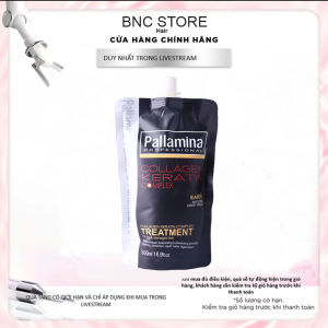 Kem Ủ Tóc Phục Hồi Collagen Pallamina 500ML Tặng Khăn Lau - Hấp Dầu keratin Dưỡng Tóc Siêu Mềm Mượt