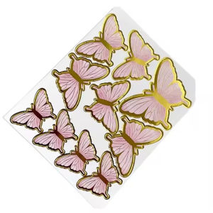 10Pcs Butterfly Birthday Cake Insert Decor/Simulation Butterflies Cardboard Food Cakes Toppers