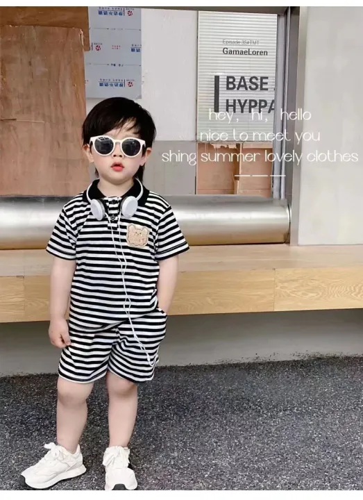 kids clothes set infant clothes for baby boy clothes for boy kids fashion baby ootd Lazada PH