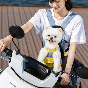 Nylon Front Pet Carrier Bag - Breathable Adjustable Puppy Kitten Carrier Backpack for Travel Outdoor Adventures
