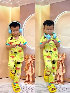 JanElla’s BUTTON DOWN PAJAMA SET (1 to 8 Years Old) SLEEPWEAR TERNO for KIDS BOYS 100% Cotton Made in Vietnam