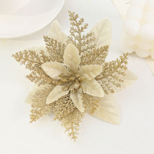 Christmas Flower High Quality Material Simulation Flower Head Festive Atmosphere Good Visual Effect