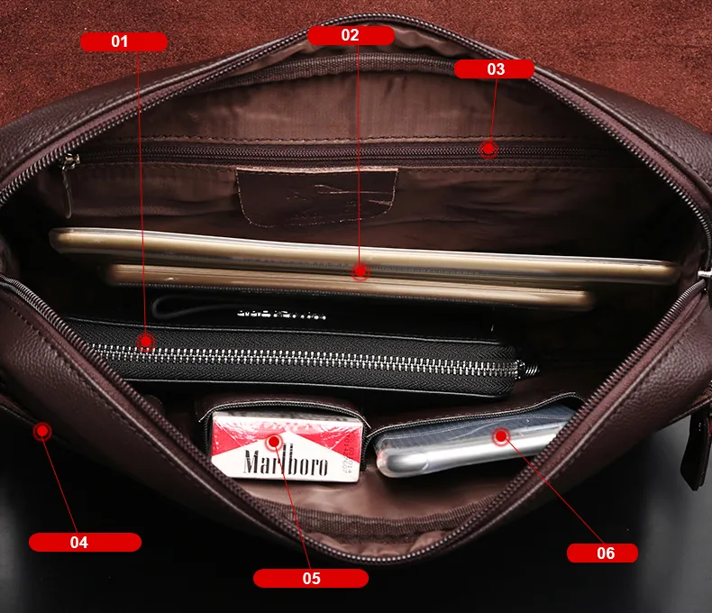 Angel House】Kangaroo Luxury Brand Vintage Men Messenger Bags For