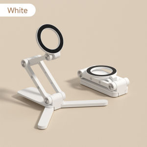 Hagibis Magnetic Phone Tripod Stand Foldable Cell Phone Desktop Holder for Magsafe 360° Rotating Lazy Bracket Aluminum Mount