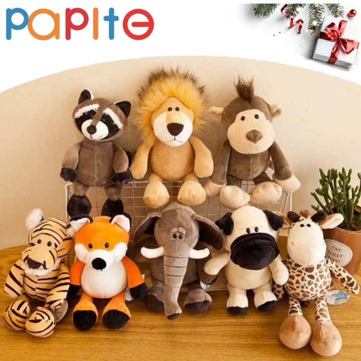 Stuffed Animals Elephant Lion Fox Monkey Zebra Jungle Animal