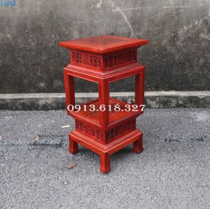 Đôn Lồng Đèn Vuông Gỗ Hương Chiện Thọ Vuông 3038cm Cao 607080cm