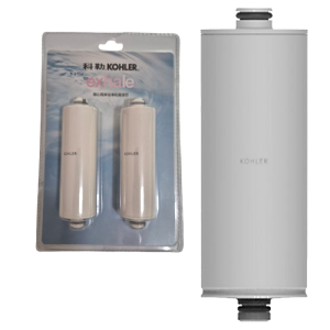 Kohler R75751T Replacement Cartridge (2 pcs pack) | For R72914T Shower Filter | KDF-55 Removes Chlorine & Impurities | 30000L Capacity | 6 Months Lifespan | High Flow Shower Filter Refill | SG Stock