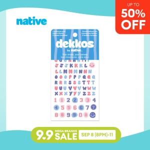Native Dekkos Shoe Sticker - Alphabet Arcade Pink