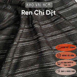 Vải Ren Chỉ Đen Dệt Thưa Mỏng Khổ 1m5 - Áo Kiểu Áo Dài Váy Đầm - Mềm Rũ Đàn Hồi 2 chiều