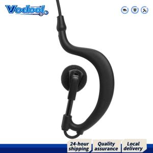 【Fast delivery】 2 Pin Walkie Talkie Headset Earphones K-Plug PU Wired Radio Earphone Dual PTT G Type with Microphone for Kenwood Baofeng 888S TYT