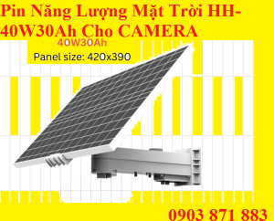Pin Năng Lượng Mặt Trời HH-40W30Ah Cho Camera Quạt Chiếu sáng Viễn Thông- Công Suất 40W – Pin lithium 30Ah lưu trữ qua đêm