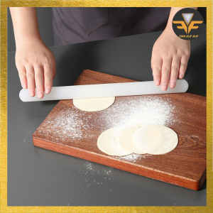 Rolling Pin Plastik Pp Silikon Anti Lengket Penggilas Adonan Warna Putih Untuk Roti Fondant Cookis