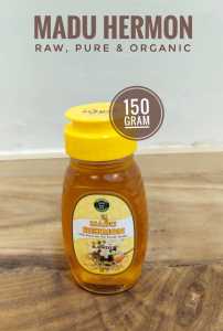 Madu Hermon - Madu Randu Raw Murni dan Organik 150 gr (Sertifikat PIRT)