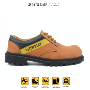 Sepatu Safety Pria Boots Caterpillar - Safety Low Boots - Sepatu Kerja Safety Industry Proyek Safety Shoes Premium