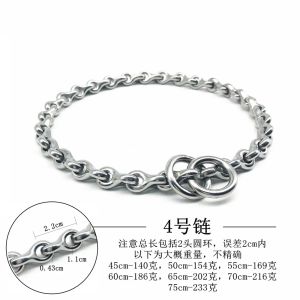 HQ SD01 Strong Solid Stainless Steel 304 Keel P Chain Dog Leash Collar for Small Middle Giant Pets Training 45-75CM Length2026