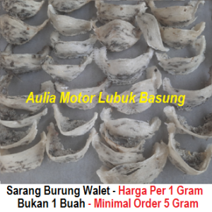 Sarang Walet Asli Kering Utuh Harga Per 1 Gram Minimal Beli 5 Gram
