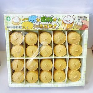 ER52858 Soft Cute Mini Dumplings Squishy Food Shape With Steamer Squishy Crystal Bun Venting Office Squeezable Fidget Sensory Toy Kids Toy
