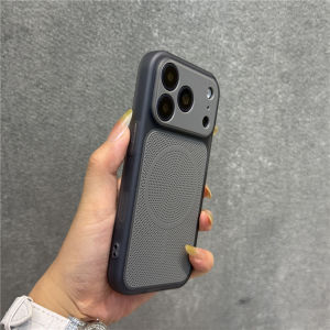 Mesh Heat Dissipation Jelly Color Magnetic Case For iPhone 17 15 16Pro 17Pro Max For Magsafe Matte Shockproof Hard Back Cover