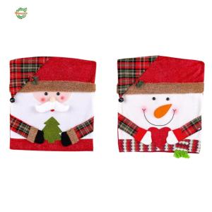 2 Pcs Santa Snowman Chair Back Cover Xmas Chair Covers Dinner Chair Seat Cover for Christmas Holiday Festival Decor [Winnereco World]