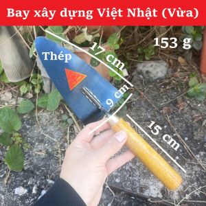Bay Xây Dựng Thép Việt Nhật (Vừa) (17x9 cm)- Lưỡi Thép Cứng Chuyên Dùng Cho Trát Hồ Xây Tường.