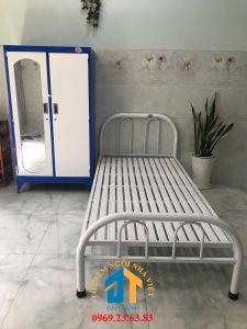 Giường sắt mẫu đơn giản kích thước ngang 1m x dài 2m ĐẠI THÀNH