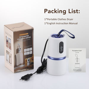 Máy Sấy Quần áo cầm tay Nhỏ Yên Tĩnh Quần Áo Máy sấy khô Nhanh Có Thể Điều Chỉnh Hẹn Giờ Mini Có Thể Gập Lại Máy sấy khô Điện Với túi không thấm nước Nhỏ Gọn Máy Sấy Quần Áo Cho Căn Hộ RV Du Lịch Nhà Ký túc xá