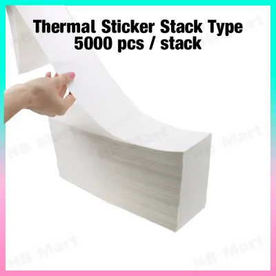 5000pcs Thermal Sticker A6 Paper Roll Fold Stack Airway Bill Sticker Thermal Label AWB Consignment Note 订单打印纸 TS01B