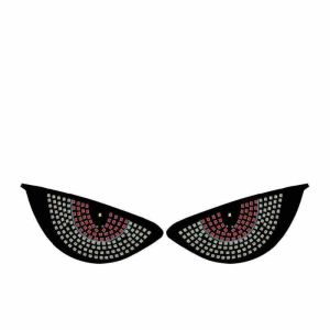 TKC28 2PCS Demon Eye Design Car Expression Lights Universal USB Car Eyes Light Multi-Mode Function Back Window Mount Vehicle Signal Lights Car Decorative Lighting